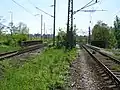 Pohled od průkopu Bohdalce na mosty přes ulici U plynárny.