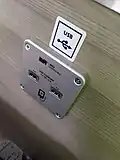 USB zásuvky v interiéru