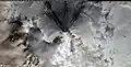 Snímek kráteru, pořízený družicí Sentinel 27. dubna 2020