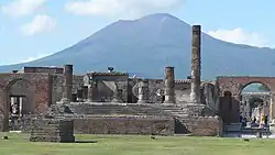 Vesuv z Pompejí.