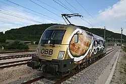 Reklamní lokomotiva „Mozart“ 1116.250 ÖBB