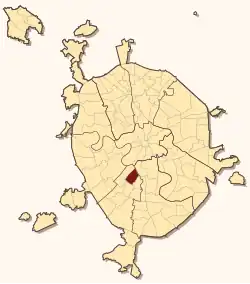 Akademičeskij rajón na mapě Moskvy