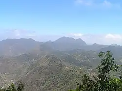 Pohled na Mount Gimie z Gros Pitonu