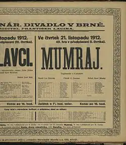 Mumraj - Playbill 1912