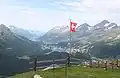 pohled na Oberengadiner Seen