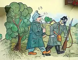 Malba na zdi restaurace Švejk v Praze