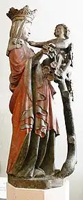 Madona s dítětem v růžovém keři (kolem 1300), Bayerisches Nationalmuseum München