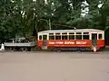 Historická dvounápravová tramvaj