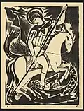 Svatý Jiří Vítězící (litografie 1914)