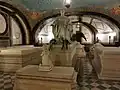 První místnost se sarkofágy arcivévody Josefa († 1847) a jeho rodiny