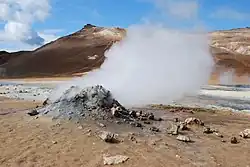 Fumarola pod vrcholem
