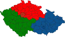 dle Zdeňka Malíka Metropolitní region Praha Zemský region Sevení Čechy Zemský region Jižní Čechy Země moravskoslezská