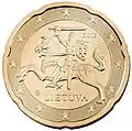 Rubová strana 20 eurocentů