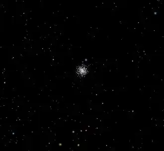 Kulová hvězdokupa NGC 4372 zobrazená v programu Stellarium. Autor: Roberto Mura