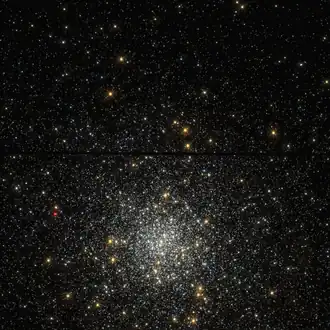 Kulová hvězdokupa NGC 6541 na snímku z Hubbleova vesmírného dalekohledu. Autor: ESA/NASA.
