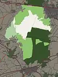 Kaart Sallandse Heuvelrug Národní park