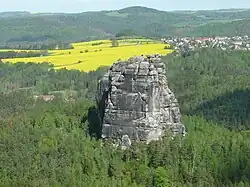 Falkenstein - pohled z Schrammsteineaussicht