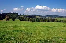 Krajina nad zaniklou obcí Krásná Lípa