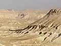 Pohled na útes nad Nachal Cin