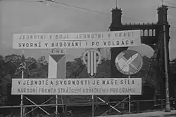 Kandidující strany v českých zemích, deklarují odhodlání k budoucí spolupráci v koalici Národní fronty, Praha 26.05.1946[80]