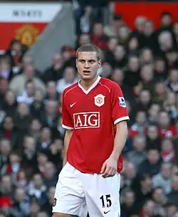 Nemanja Vidić v dresu Manchesteru United
