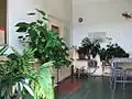 Interiér nádražní čekárny