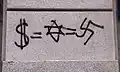 Antisemitské grafitti v hlavním městě Španělska.