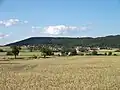 Celkový pohled na obec ze silnice I/38