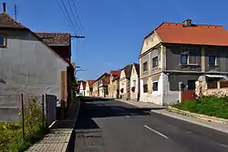 Ulice z Podbořan k zámku