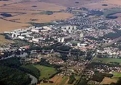 Letecký pohled na Neratovice
