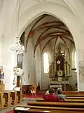 Interiér netínského kostela