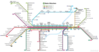 Mapa mnichovské S-Bahn