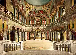Místnost trůnů, zámek Neuschwanstein, 1886