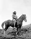 The old-time warrior Nez Percé, asi 1910