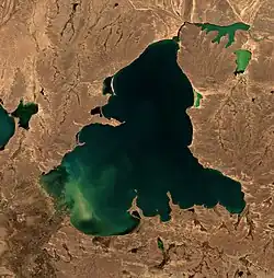Snímek jezera ze satelitu Sentinel 2 (2021)