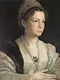 Portrét dámy (1549). Galerie Borghese, Řím.