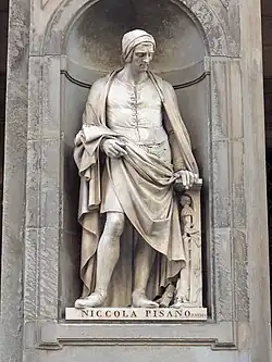 Pisanův ideální portrét od Pia Fediho (1849) v galerii Uffizi, Florencie