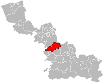 Kanton na mapě departementu Nord