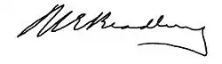 Norris Bradbury – podpis