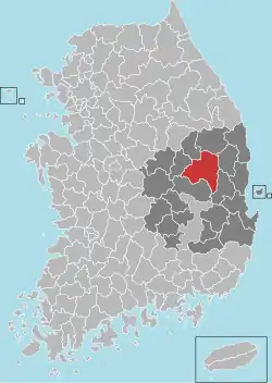 Andong na mapě