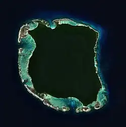 Snímek ostrova, pořízený družicí Sentinel 2 v roce 2022