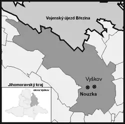 Nouzka na mapě