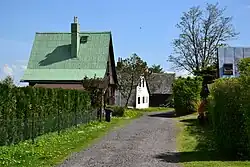 Rekreační chaty na místě zaniklé vesnice