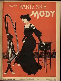 Nové pařížské módy, ukázka obálky z 10. ročníku z roku 1904