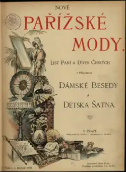Nové pařížské mody, obálka prvního čísla z 1. ledna 1895