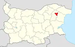 Obština na mapě Bulharska