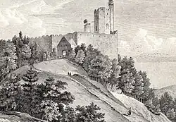 Podoba Nového hradu v roce 1848, autor F. A. Haber