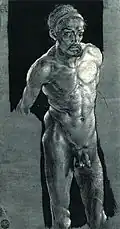 Albrecht Dürer: Autoportrét jako akt, kolem 1503