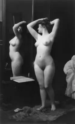 Nude young woman modeling