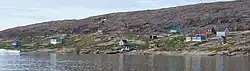 Pohled na Nutaarmiut z moře